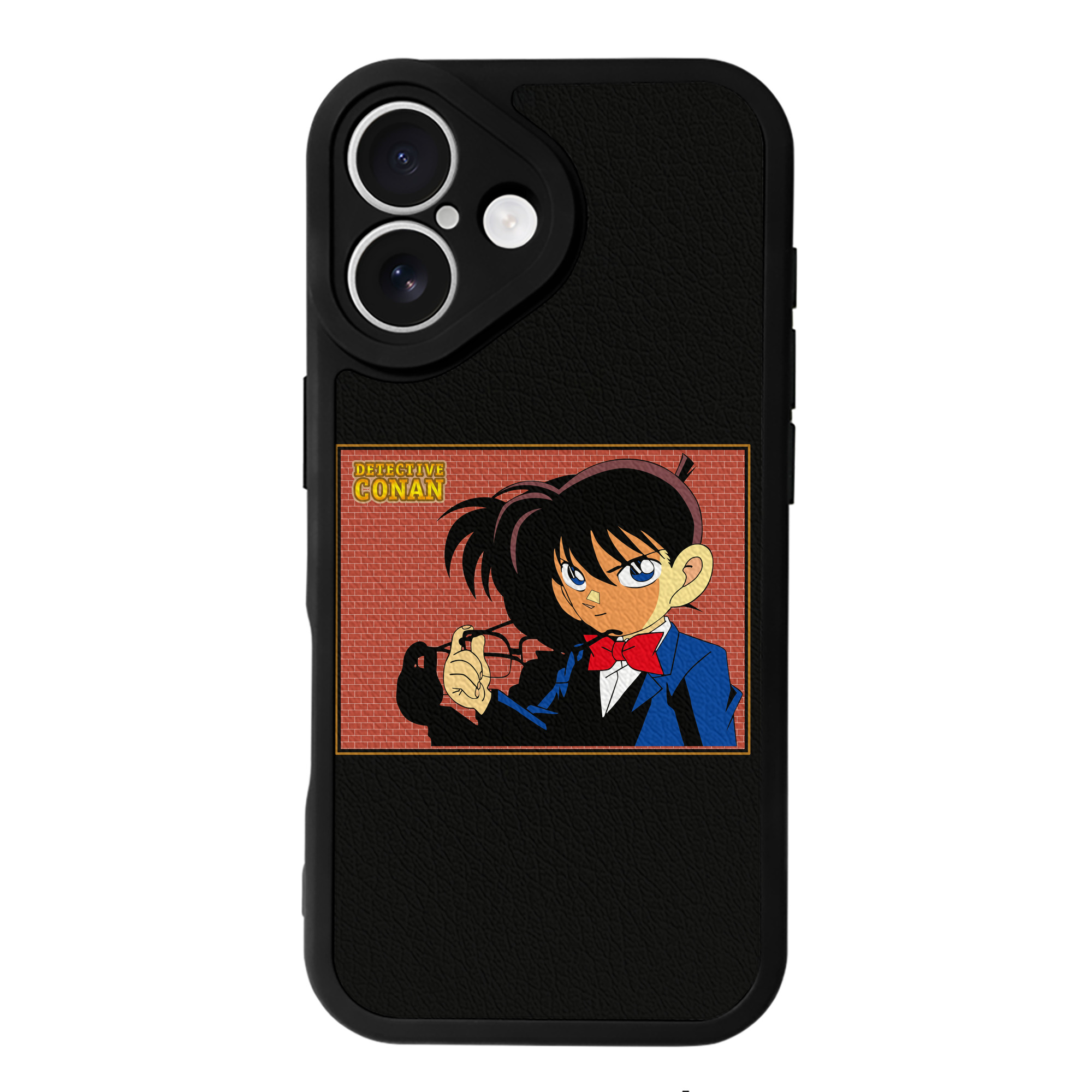 （画像用） 名探偵コナン 江戸川 コナン Detective Conan Conan Edogawa 【iPhone 16シリーズ対応】シリコンスマホケース（レザー調） 材質：シリコン